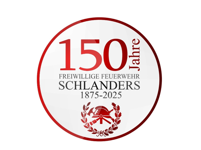 Logo 150° anni vigili del fuoco volontari di Silandro